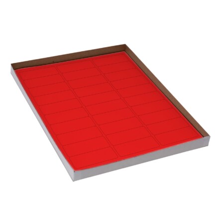 Cryo Label Laser Sheets 67x25mm For Racks/Boxes Red